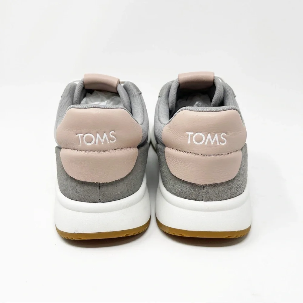 TOMS Women's TRVL Lite Retro Sneaker Suede Slip-On Elastic Lace Drizzle Grey 7.5 - Picture 5 of 12